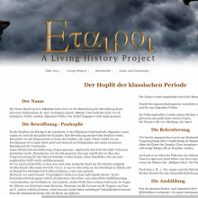 Zweite Version der Hetairoi Website